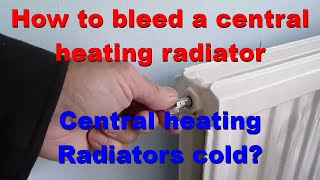 Bleed a central heating radiator that is not getting hot [upl. by Hitchcock]