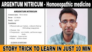 ARGENTUM NITRICUMHomoeopathic medicine Story trick to learn Homoeopathic medicine [upl. by Thadeus]