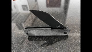 The Kizer Klipper 154CM Micarta Handle A Truly Wicked Razor Blade On A LightWeight EDC Knife [upl. by Akiemat]