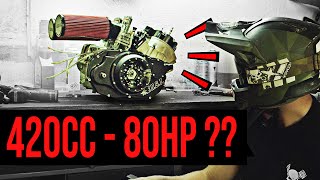 BUILDING THE NEW ENGINE  YAMAHA BANSHEE 420CC [upl. by Ahsienet]