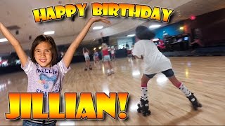 ROLLER SKATE BIRTHDAY Jillians 8th Birthday Party [upl. by Aynas213]