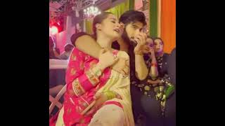 Aiman and Muneeb Romantic Mood Minal Ahsan Mehndi Complete HD Video Aiman Shorts minalweddinamal [upl. by Emilee]