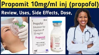 Propofol injection 10 mg ml  Review Propomit 10mgml  Propofol injection uses in hindi Dose [upl. by Intruok284]