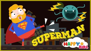 Superheroes Finger Family Song  Superman song for kids Finger Family Nursery Rhymes [upl. by Kappel259]