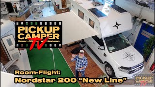 PICKUP CAMPER tv Nordstar 200 quotNew Linequot RoomFlight [upl. by Yaresed]