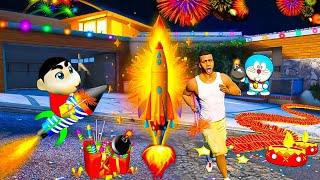 GTA 5 SHIN CHAN amp FRANKLIN 100000000 DIWALI SHOPPING FOR FIRECRACKERS amp BOMBS IN TELUGU [upl. by Sakovich]