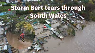 Major incident declared as Storm Bert wreaks havoc on South Wales valleys [upl. by Eniledam]