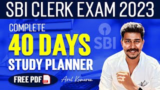 40 days Complete Study Planner for SBI Clerk 2023  Veranda Race [upl. by Yesllek]