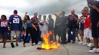 Texans Fans burn Schaub jersey Uncensored [upl. by Corene804]