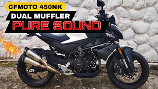 CFMOTO 450NK Dual SC Project Muffler PURE SOUND  RAW  2k [upl. by Secundas]