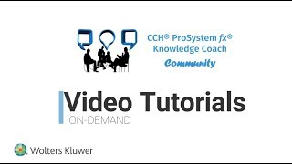 CCH® ProSystem fx® Knowledge Coach Shared File Room for Knowledge Coach Binders [upl. by Merchant167]