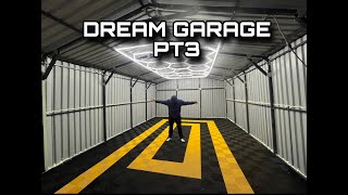 MY DREAM GARAGE PT 3  NEW FLOORING [upl. by Akiria37]