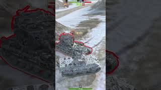 E50M hunts the FV215b 183 in WoT Blitz wotblitz wotblitzreplays wotblitzshorts shorts [upl. by Aivart]