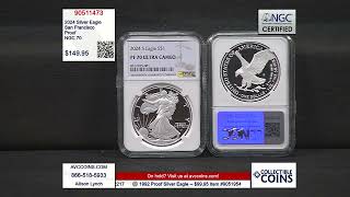 2024 Silver Eagle  San Francisco Proof  NGC 70 [upl. by Aelahc]