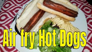 Week 8 how to cook hot dogs in the air fryer Nice and simple to do [upl. by Asertal]