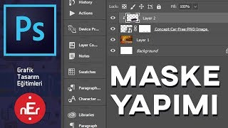 Maskeleme  mask Nasıl Yapılır   Adobe Photoshop CC [upl. by Strawn337]