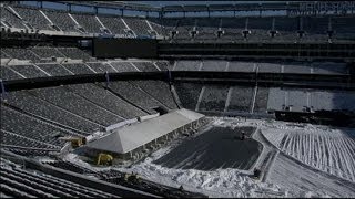 Super Bowl 2014 NFL Suggests Winter Weather Could Force Date Change [upl. by Akerdnahs]