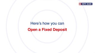 How to open a Fixed Deposit using HDFC Bank MobileBanking App [upl. by Acinor248]