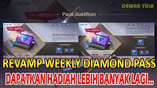 Revamp Weekly Diamond Pass Mlbb [upl. by Hairabez]