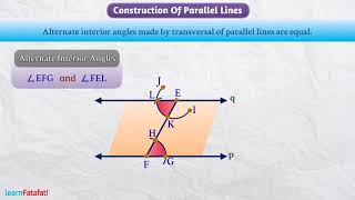 Practical Geometry Class 7 Maths  Construction of Parallel Lines [upl. by Santiago]