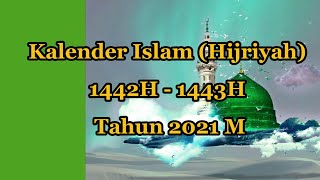 Kalender Islam  Hijiriah  1442  1443 Tahun 2021M [upl. by King]