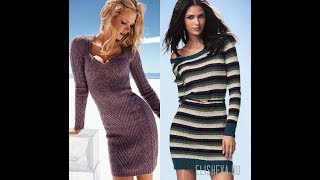 Вязаные Платья Спицами  фото 2020  Knitted Dresses  Strickkleider [upl. by Attenad]