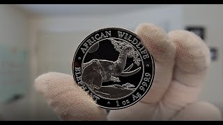 2023 Somalia African Wildlife 1oz Silver Elephant Coin [upl. by Killigrew]