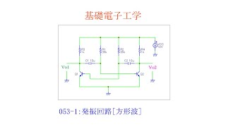 【基礎電子工学ENG】0531：発振回路［方形波発振回路／マルチバイブレーター回路］ [upl. by Laehcor]