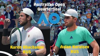 Australian Open 2023  Karen Khachanov vs Aslan Karatsev  Quarterfinal  AO Tennis 2 [upl. by Sexton611]