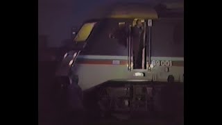 British Rail 1988  89001 works the first official electric passenger train from Grantham [upl. by Godbeare]