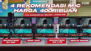 BATTLE 4 MIC BUDGET 400 RIBUAN 😎 Soundtech 20 vs 21 Lite vs Noir Neo Voix vs Rexus Snare 🔥 [upl. by Conover]