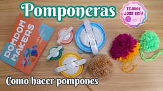 Pomponeras para pompones como hacer pompones con pomponera  Tejidos Joss Ropa [upl. by Ahsenhoj]