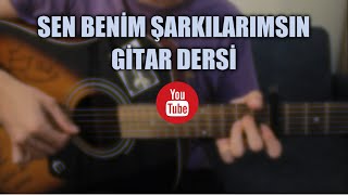 Cem Adrian ft Hande Mehan  Sen Benim Şarkılarımsın GİTAR DERSİ Kolaylaştırılmış Versiyon [upl. by Pattani731]