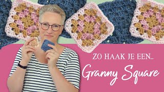 Een Granny Square haken zo simpel is het keepitsimplehaken [upl. by Ablasor]