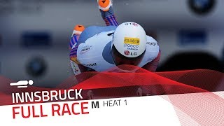 Innsbruck  BMW IBSF World Cup 20172018  Mens Skeleton Heat 1  IBSF Official [upl. by Landre300]