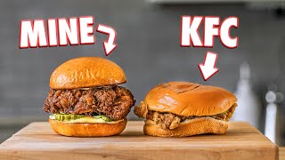 Making The KFC Chicken Sandwich At Home  But Better [upl. by Anitsud]