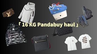 Banned item 16 KG Pandabuy Haul To Canada Romania  LV belt Moncler Maya Nike Tech OW blue AF1 [upl. by Haerr]