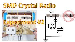 Crystal RadioSMD Experiment amp Radio Design 2 4K [upl. by Yeliac30]