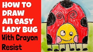 How to Drawn An Easy Lady Bug Kindergarten Lesson [upl. by Hgieliak672]