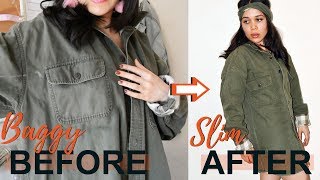 HOW TO EASILY amp SEAMLESSLY RESIZE YOUR OVERSIZED JACKET [upl. by Eiralav]