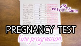 PREGNANCY TEST LINE PROGRESSION  8 DPO  17 DPO  Erika Ann [upl. by Siobhan]