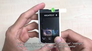 Rightest Wiz Plus blood glucose monitoring system  operation video [upl. by Barbabra]