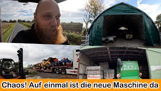 FarmVLOG508  Chaos Auf einmal ist die neue Maschine da [upl. by Kiele]