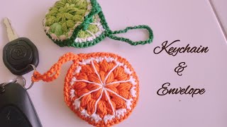 easy crochet keychain and envelope for beginners [upl. by Jeffie]