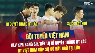 ĐT Việt Nam gặp sự cố bất ngờ tại Lào  HLV Kim Sang Sik tiết lộ bí quyết thắng Lào ở ASEAN Cup 2024 [upl. by Eisen]