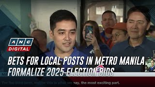 Bets for local posts in Metro Manila formalize 2025 election bids  The World Tonight [upl. by Susejedesoj]