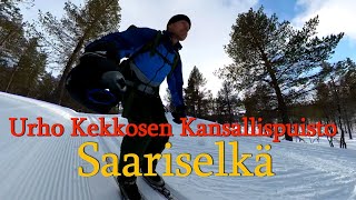 Saariselkä hiihto Pitkiä lasketteluja Lapissa Inarissa [upl. by Gerardo774]