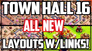 BEST Town Hall 16 Bases WLinks FREE in Clash of Clans [upl. by Uok950]