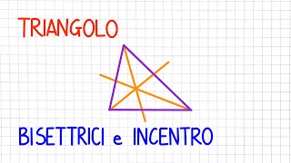 TRIANGOLO bisettrici e incentro con Geogebra  GE23 [upl. by Ahsatin]