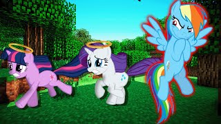 Angel My Little Pony Speedrunners vs Evil Hunter My Little Pony in Minecraft [upl. by Namwob]